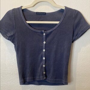 Brandy Melville Crop Button Down Shirt